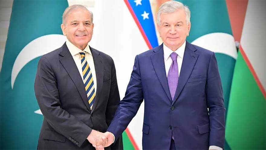 Shehbaz Sharif and Shavkat Mirziyoyev discuss Pakistan Uzbekistan cooperation at SCO summit