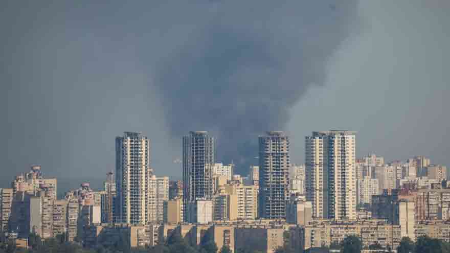 Russian missile and drone attacks on Kyiv during the Ukraine war
