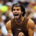 Carlos Alcaraz competing at the 2026 US Open after returning from a wrist injury