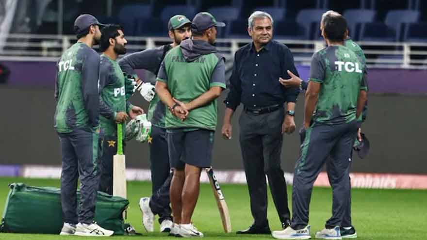 PCB Chairman Mohsin Naqvi during a meeting about Pakistan cricket team selection
