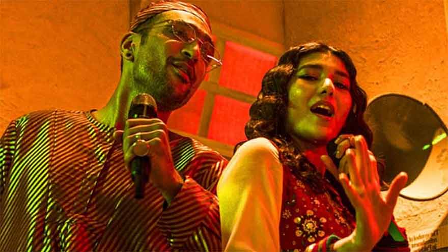 Ali Sethi and Shae Gill performing Pasoori, the Pakistani song that crossed 1 billion YouTube views