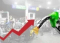 Petrol station showing higher fuel prices in Pakistan