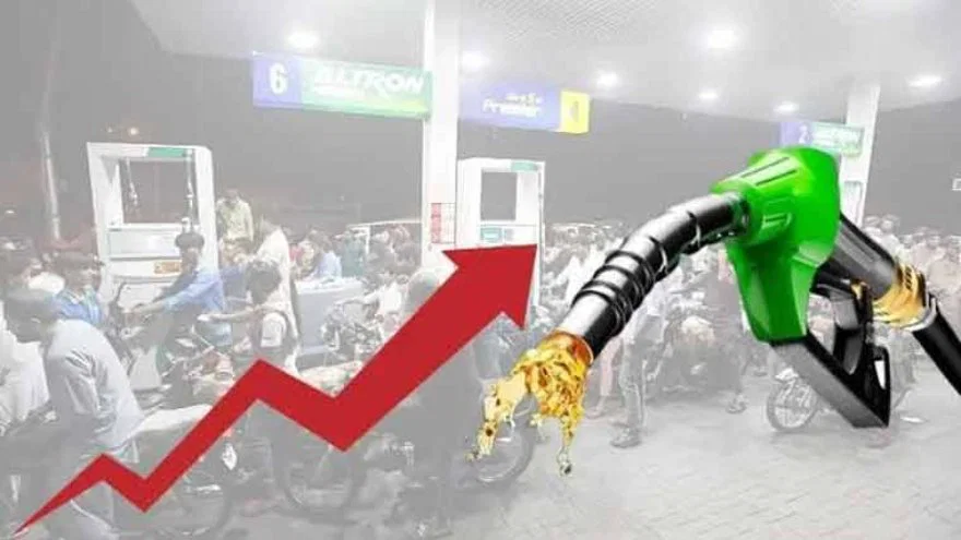 Petrol station showing higher fuel prices in Pakistan