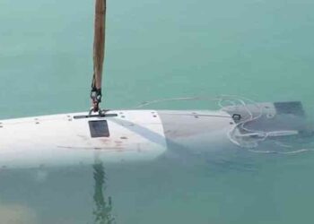US Dive-LD autonomous underwater drone reportedly captured near the Strait of Hormuz.