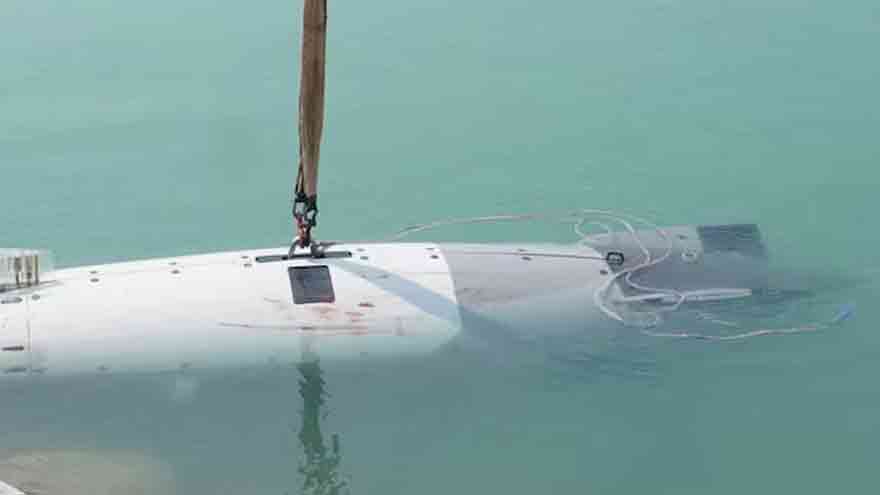 US Dive-LD autonomous underwater drone reportedly captured near the Strait of Hormuz.
