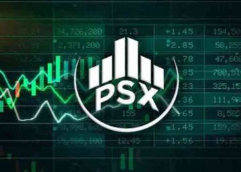 Pakistan Stock Exchange KSE-100 Index trading in Karachi.
