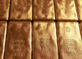 Gold bullion and market charts as investors monitor US inflation and Federal Reserve rate expectations.
