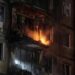 Smoke rises after drone strikes amid the escalating Russia-Ukraine war.