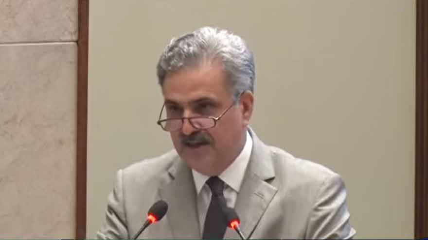 CJP Yahya Afridi addressing a conference on Pakistan’s district judiciary in Islamabad