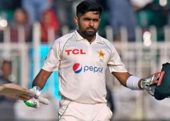 Pakistan Test captain Babar Azam during a cricket match