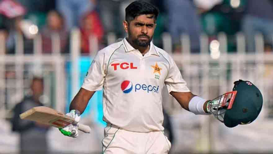 Pakistan Test captain Babar Azam during a cricket match