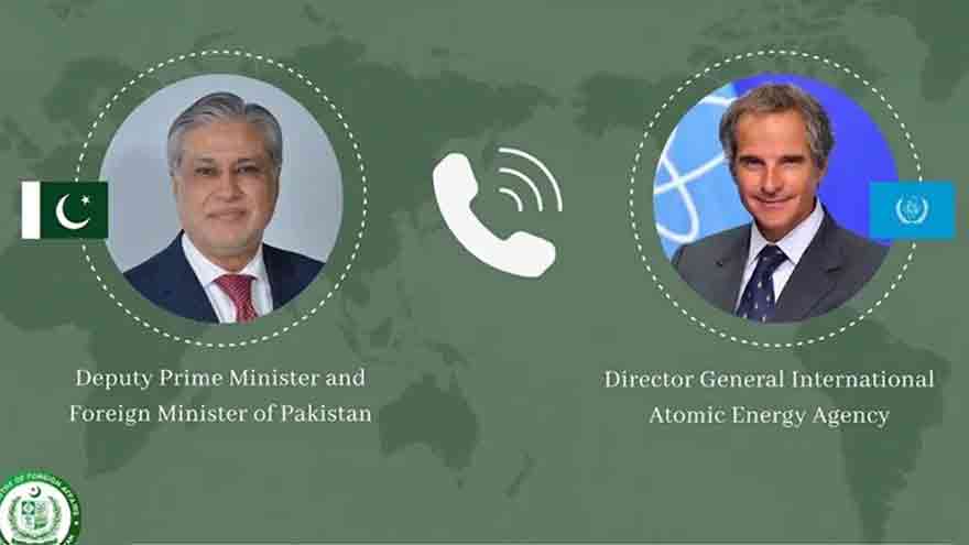 Ishaq Dar and Rafael Grossi discuss the Islamabad MoU and Middle East regional tensions.