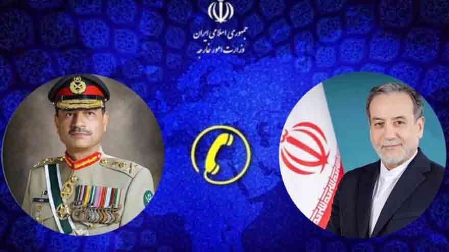 Field Marshal Asim Munir and Iranian Foreign Minister Abbas Araghchi discuss regional security by phone.