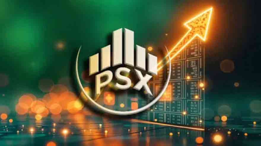 Pakistan Stock Exchange KSE-100 Index rises during Friday trading.