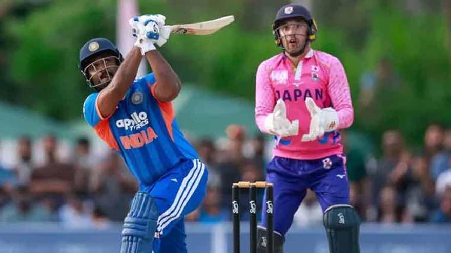 India cricket team celebrates two-run win over Japan in T20I
