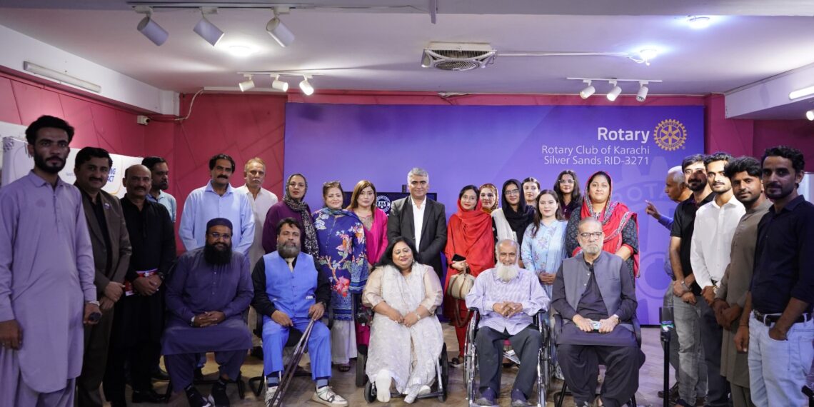 Participants at the Voices Behind the Bars vocational training and rehabilitation showcase in Karachi