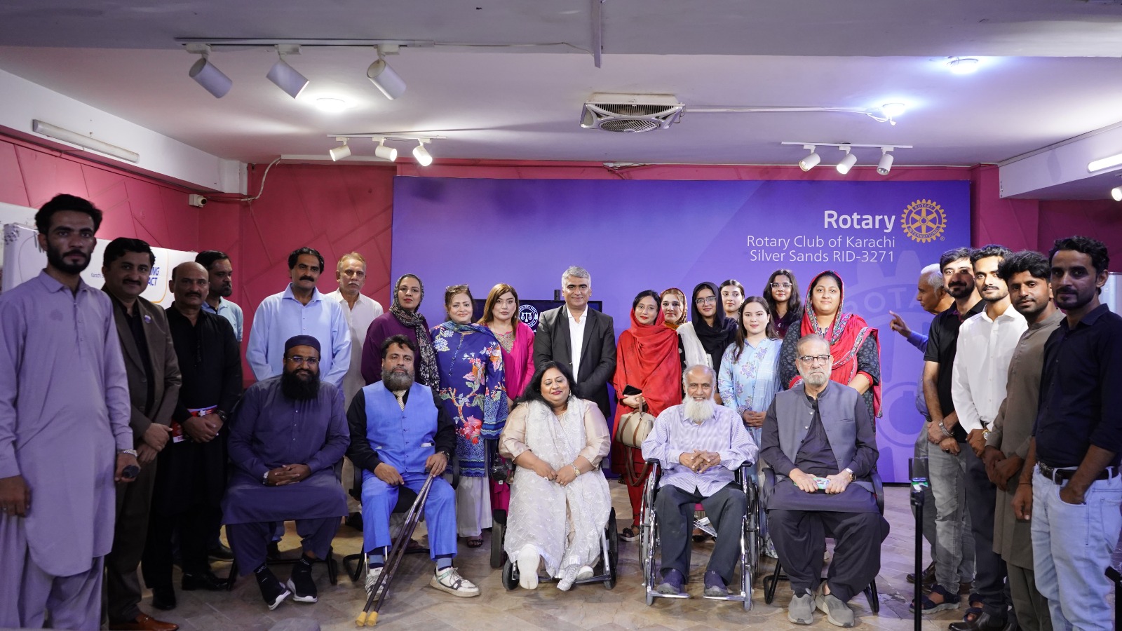 Participants at the Voices Behind the Bars vocational training and rehabilitation showcase in Karachi