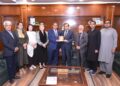 Mian Zahid Hussain meets a Houston-based US trade delegation at Federation House Karachi