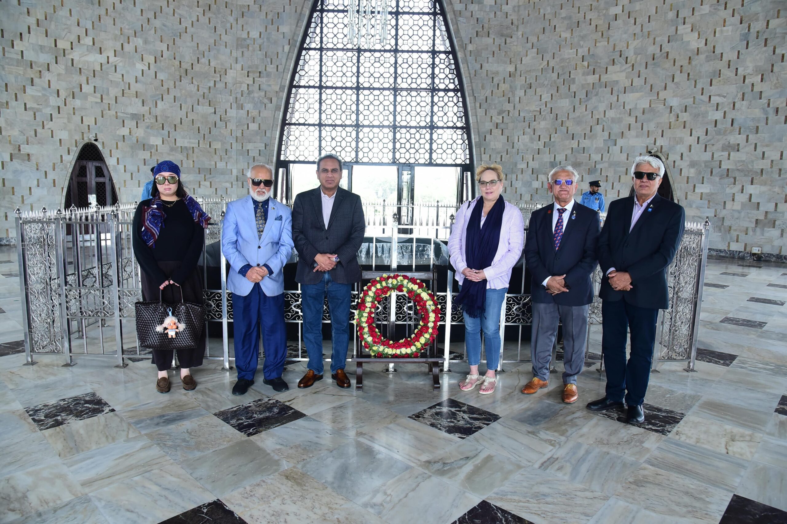 US business delegation members at Mazar-e-Quaid in Karachi