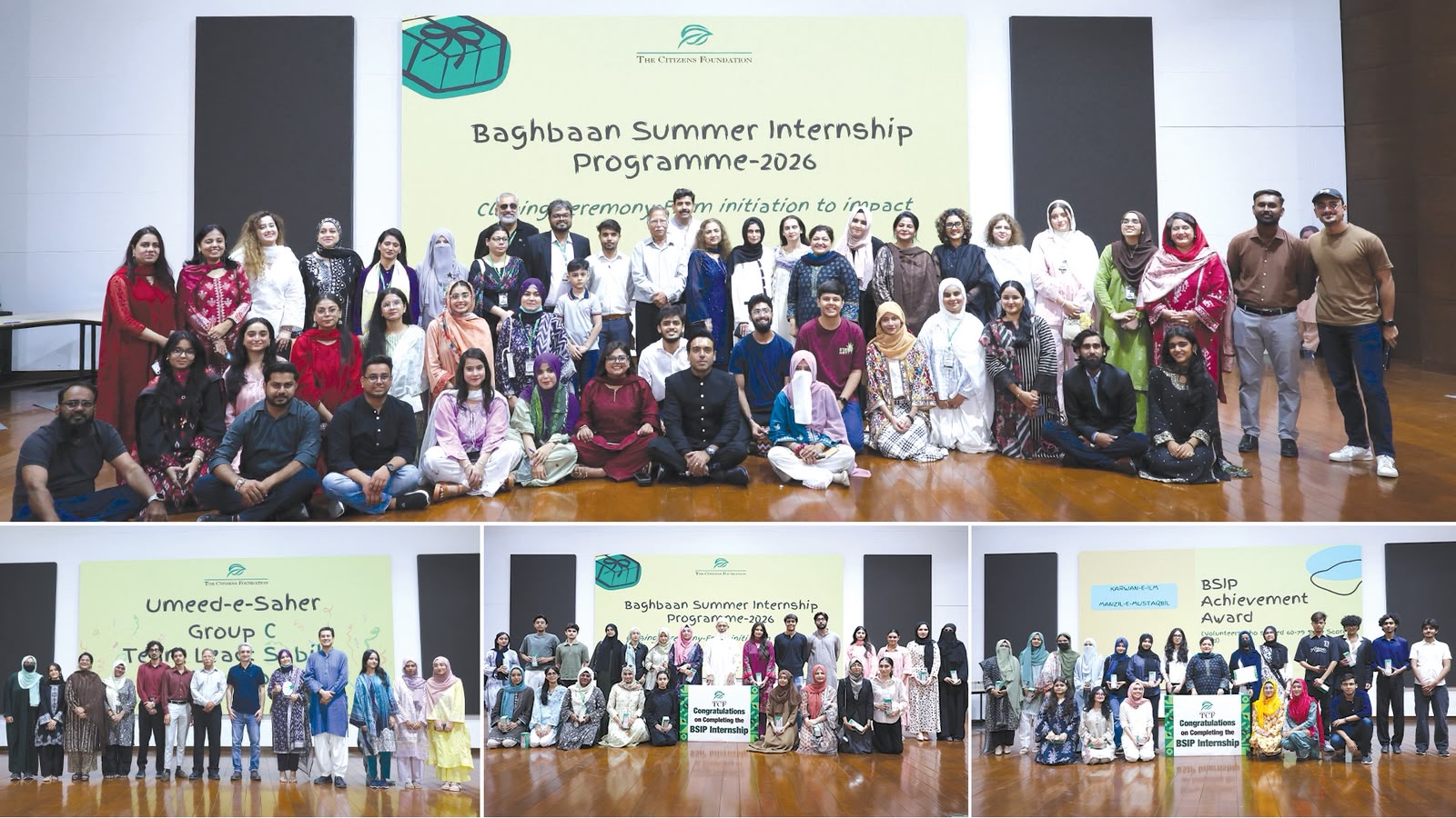 Young volunteers participating in The Citizens Foundation Baghbaan Summer Internship Programme