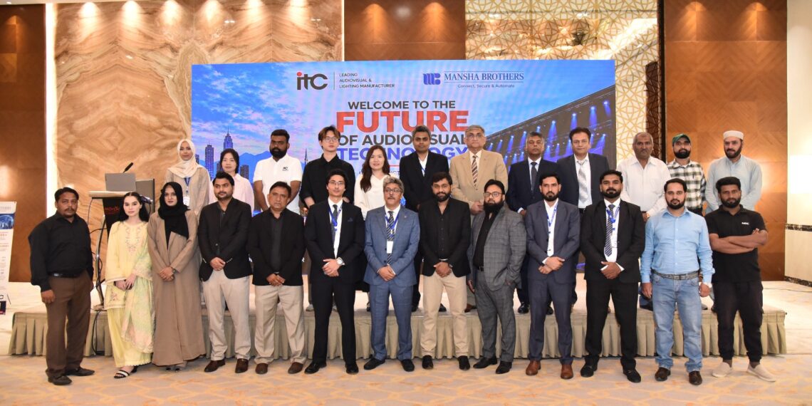 ITC and Mansha Brothers representatives showcase next-generation audiovisual, display and lighting technology in Islamabad.