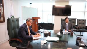 SECP Chairman Kabir Ahmed Sidhu meeting VEON and JazzWorld executives in Islamabad