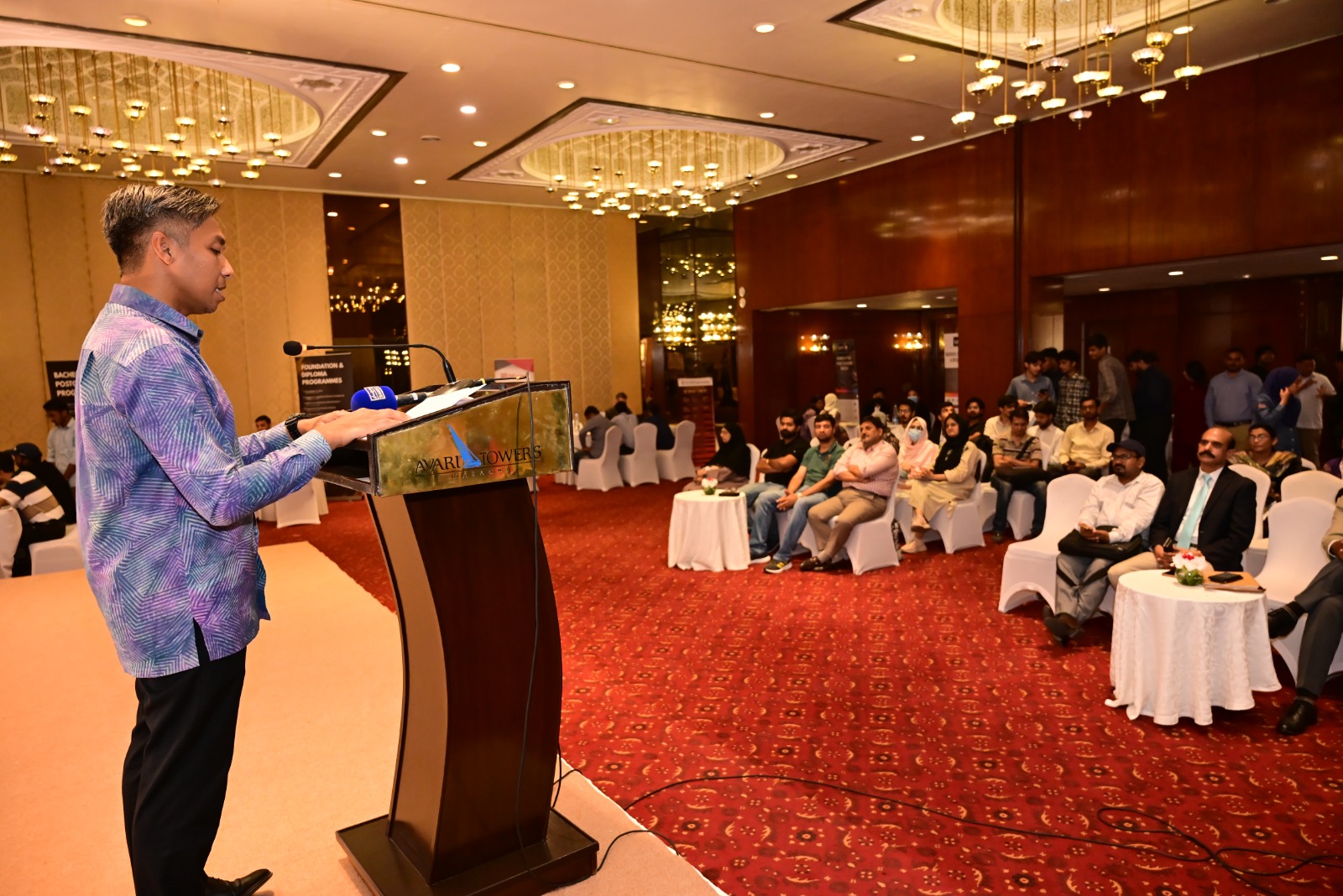 Study in Malaysia Education Fair 2026 opening ceremony at Avari Towers Karachi.