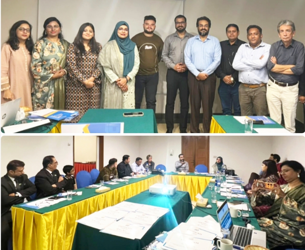 Health experts and media professionals attend a CPDI workshop on trans fats in Karachi.