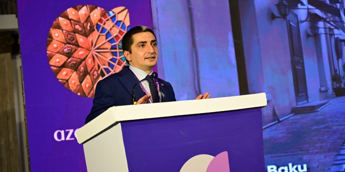 Azerbaijan tourism promotion event featuring representatives from Pakistan and Azerbaijan’s travel industry.