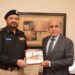 Sindh IGP Javed Alam Odho during his visit to SMIU in Karachi