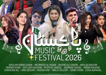 Singers perform at Pakistan Music Festival 2026 at Arts Council of Pakistan Karachi.