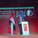 Pakistan Ambassador Shafqat Ali Khan speaking at the UN Crime Congress in Abu Dhabi