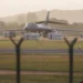 Police and emergency vehicles near RAF Fairford airbase in Gloucestershire