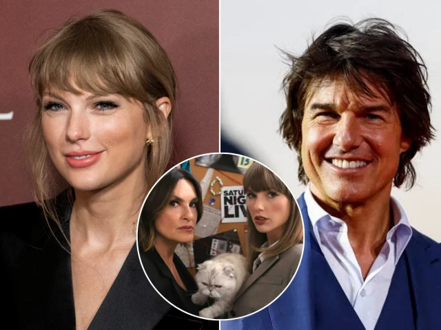 Taylor Swift watches the Chiefs game with Tom Cruise while appearing in an Emmys parody.