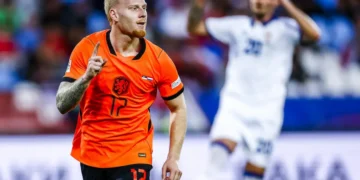 Xavi Hernandez during Netherlands match against Serbia in UEFA Nations League