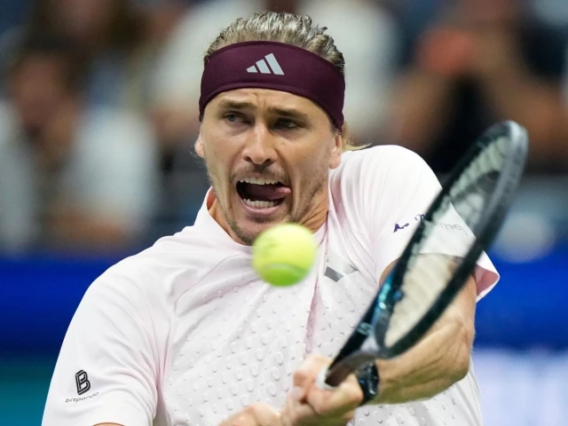 Alexander Zverev competing at the US Open tennis tournament