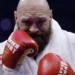 Tyson Fury during a heavyweight boxing event