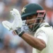 Pakistan batter Razaullah Khan celebrates during the final Test against England at Edgbaston.