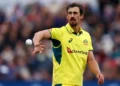 Mitchell Starc Australia fast bowler during cricket match