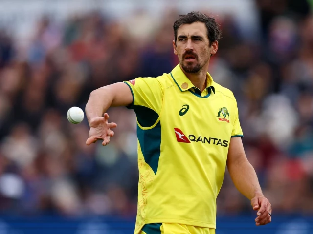 Mitchell Starc Australia fast bowler during cricket match