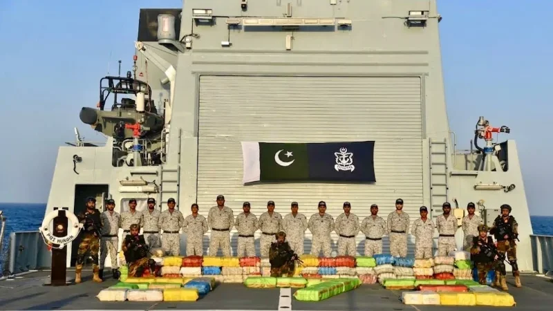 Pakistan Navy vessel involved in a maritime security operation in the Arabian Sea