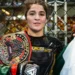 Pakistan MMA fighter Manesha Ali celebrates after winning gold at the IMMAF World Cup