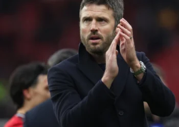 Michael Carrick during Manchester United preparations for the Manchester derby against Manchester City.