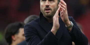 Michael Carrick during Manchester United preparations for the Manchester derby against Manchester City.