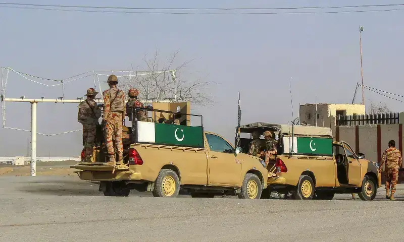 Pakistani security forces conduct a counterterrorism operation in Dera Ismail Khan