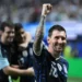 Lionel Messi wearing the Argentina jersey ahead of his final international match.