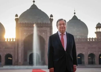 UN Secretary-General António Guterres during a diplomatic engagement with Pakistan.