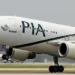 Pakistan International Airlines aircraft amid the suspension of flights to Riyadh, Saudi Arabia.