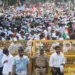 Indian police and barricades in New Delhi ahead of protests demanding the election chief’s resignation