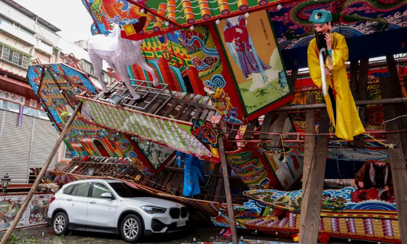 Typhoon Champi approaches China after causing flooding, power outages and flight cancellations across Taiwan and Japan.